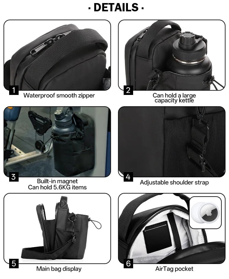 Magnetic gym bag